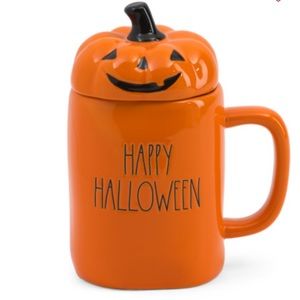 Rae Dunn HAPPY HALLOWEEN mug with topper